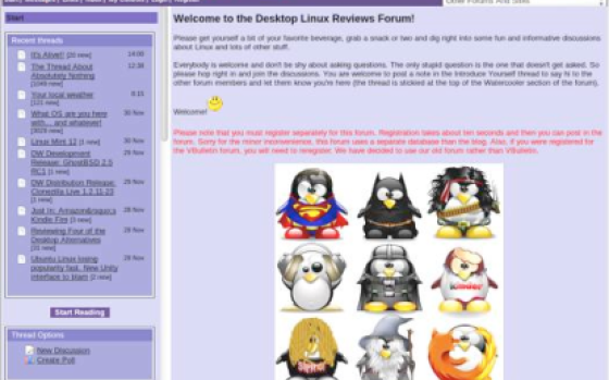 The Desktop Linux Reviews forum.