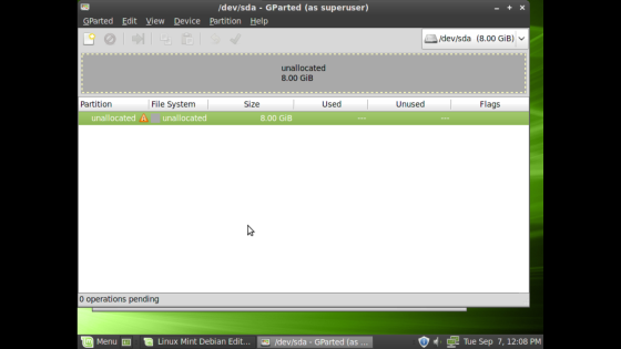 Linux Mint Debian install screen 4.