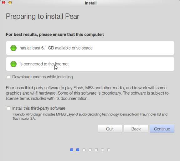 Pear OS 8 Install Prepare