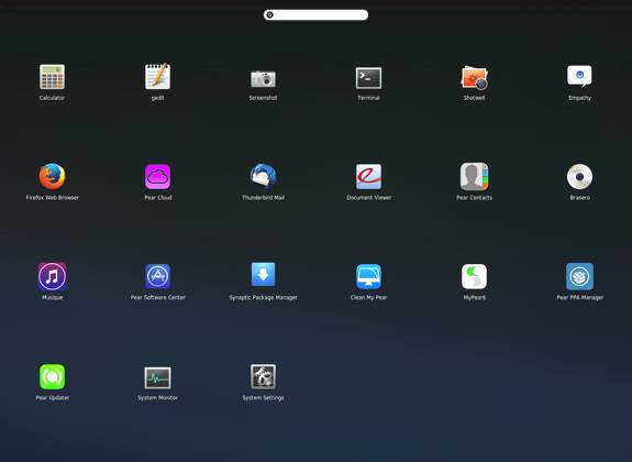 Pear OS 8 Launchpad
