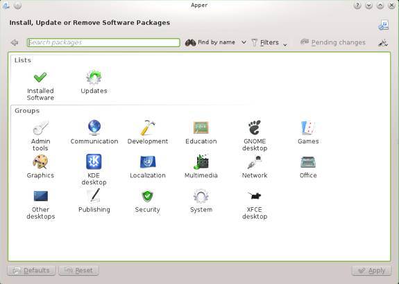 openSUSE 13.1 Apper Software Management