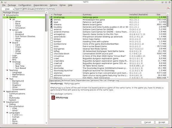 openSUSE 13.1 YaST 2 Software Management