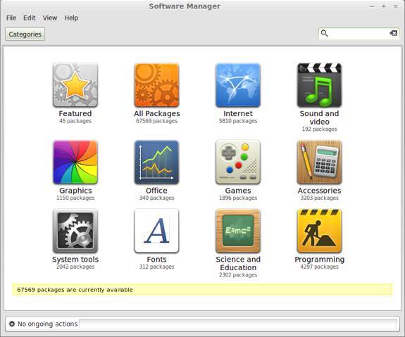 Linux Mint 16 Cinnamon Software Manager