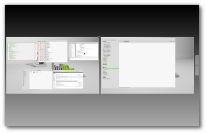 The Expo Overview in Linux Mint 13 Cinnamon