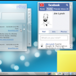 The latest version of Kubuntu comes with social networking desktop widgets.