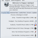 Use Quickpet to install applications with one click.