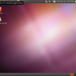 The Ubuntu 10.10 Live CD desktop.