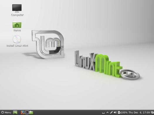 Linux Mint 14 Cinnamon Live Desktop