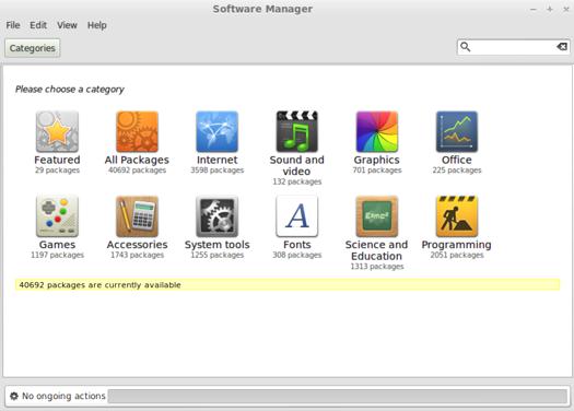 Linux Mint 14 Cinnamon Software Manager