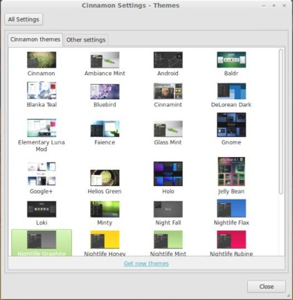 Linux Mint 14 Cinnamon Themes