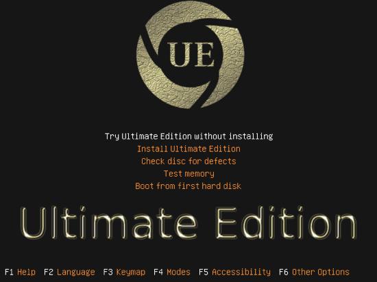 Ultimate Edition 3.5 Boot Menu