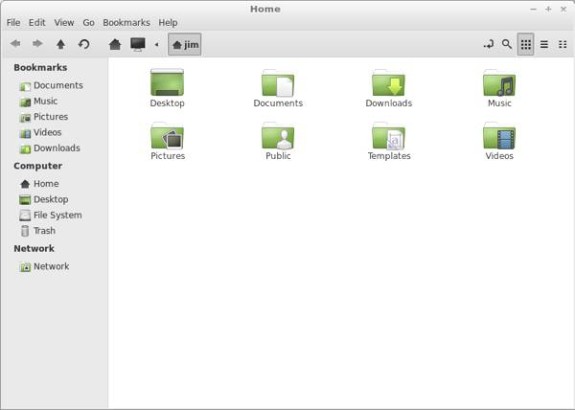 Linux Mint Debian 201303 Home Folder