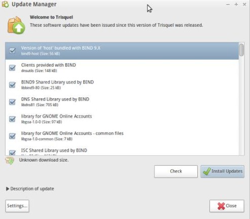 Trisquel 6.0 LTS Update Manager