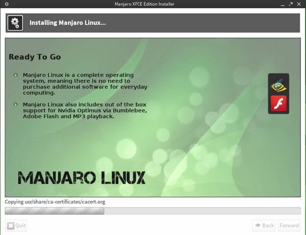 Manjaro 0.8.5 Install Slideshow