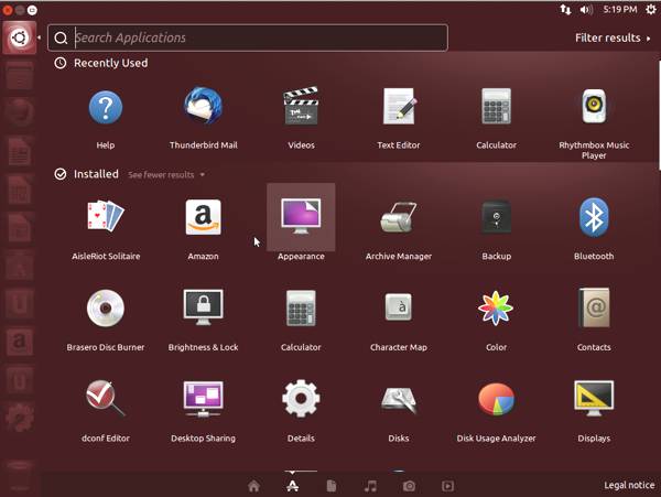 Ubuntu 13.04 Search Applications