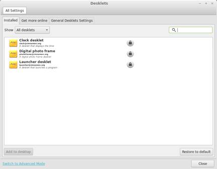Linux Mint 15 Desklets