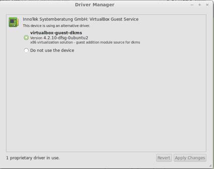 Linux Mint 15 Driver Manager