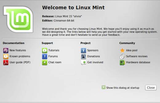 Linux Mint 15 Cinnamon