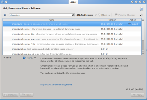 Kwheezy 1.2 Software Manager Install Chromium